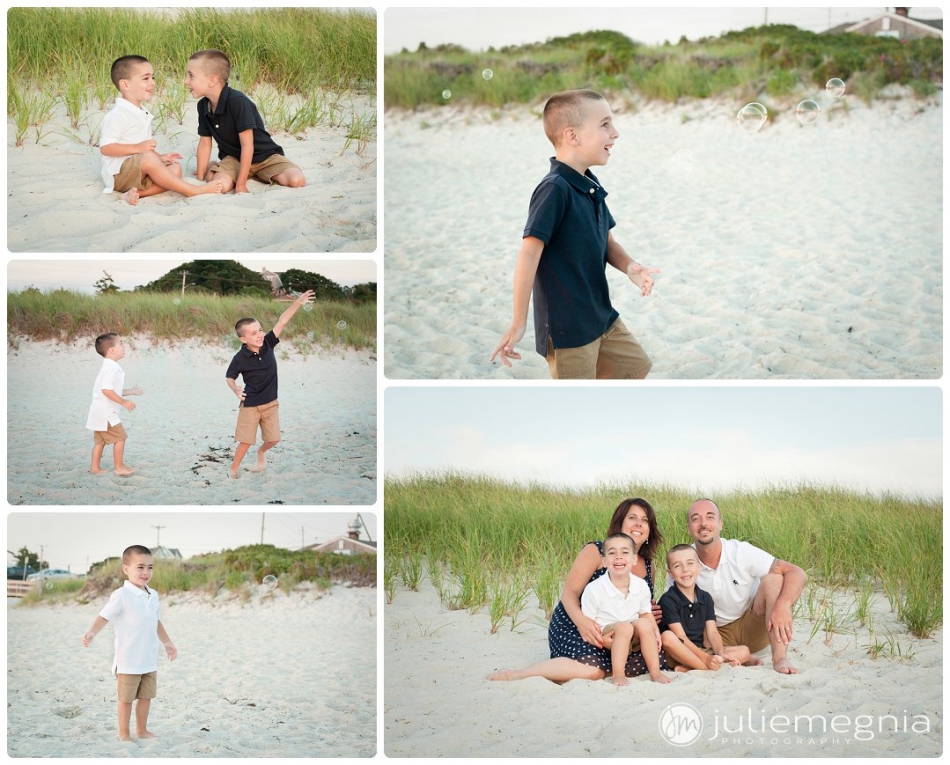 Two little boys at Old Silver Beach Falmouth